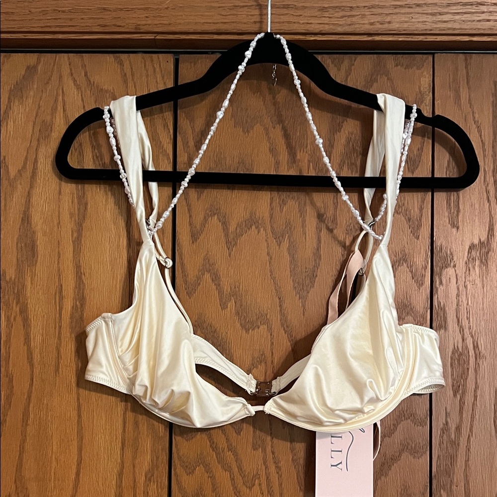 Oh Polly Elegant Cream Satin Bra